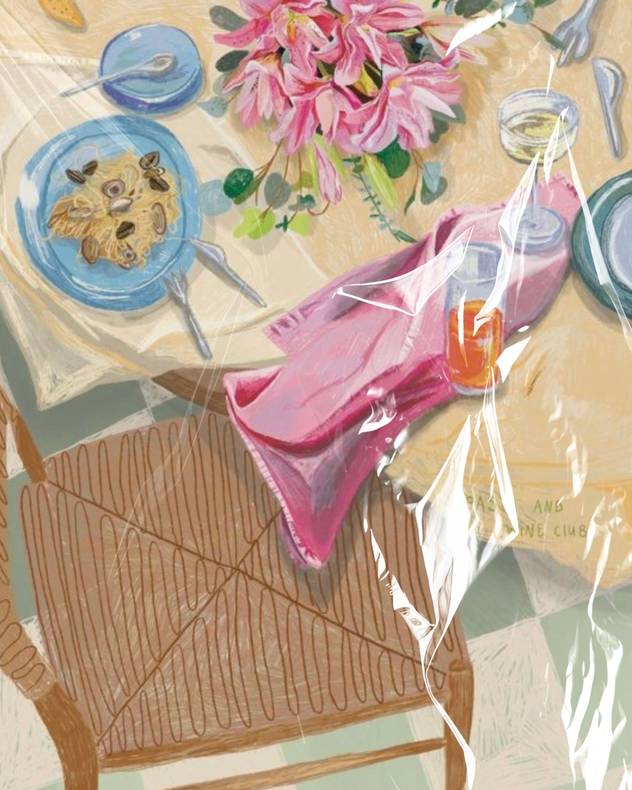 Стикер "Pasta & Wine"
